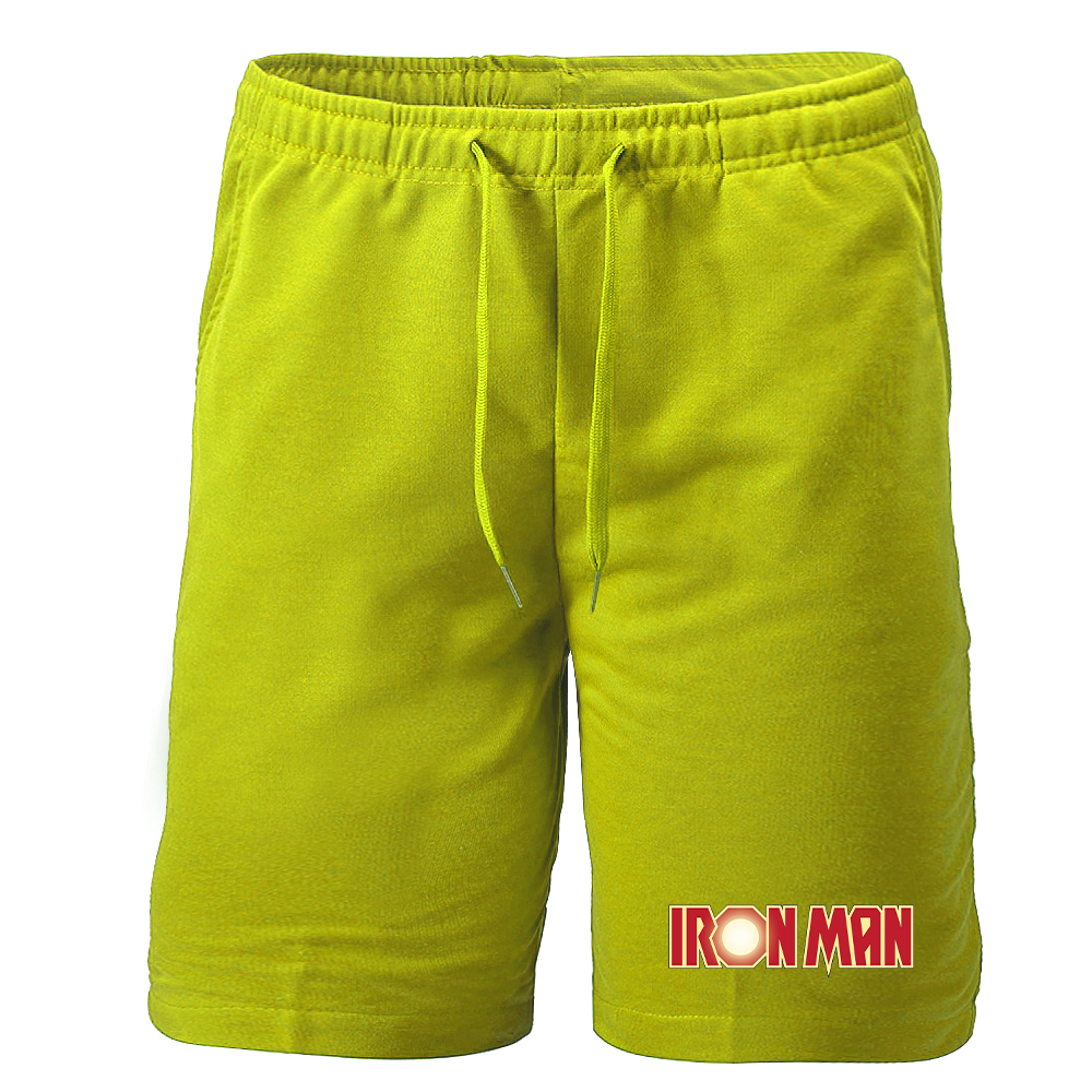 Men's Iron Man Marvel Superhero Athletic Fleece Shorts