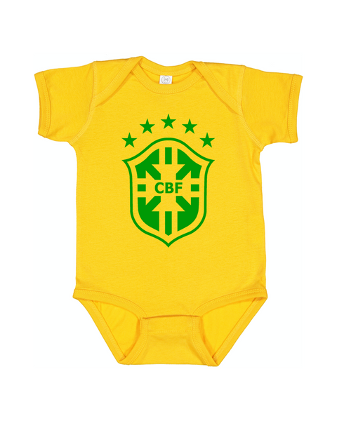 Baby Brazil Soccer Romper Onesie
