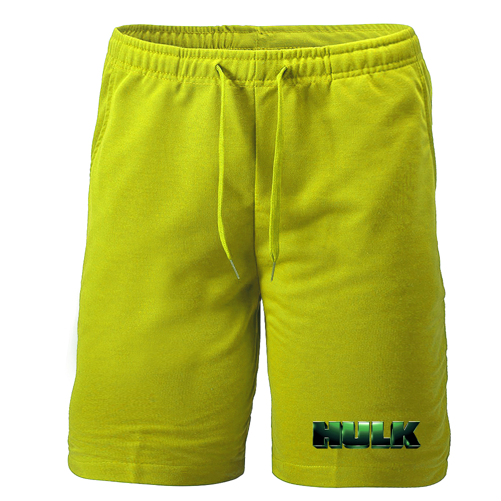 Men's The Hulk Marvel Superhero Athletic Fleece Shorts