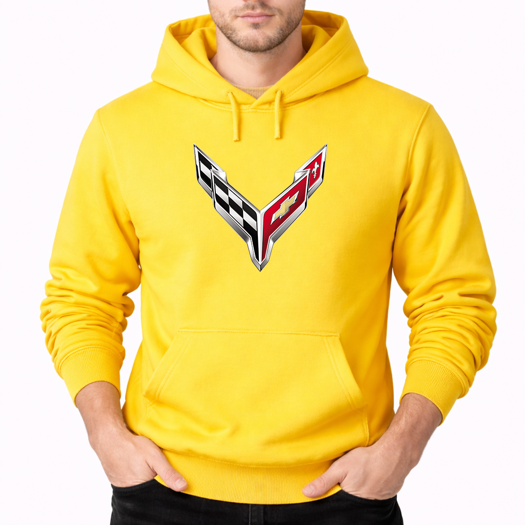 Men's  Chevrolet Corvette Car Pullover Hoodie