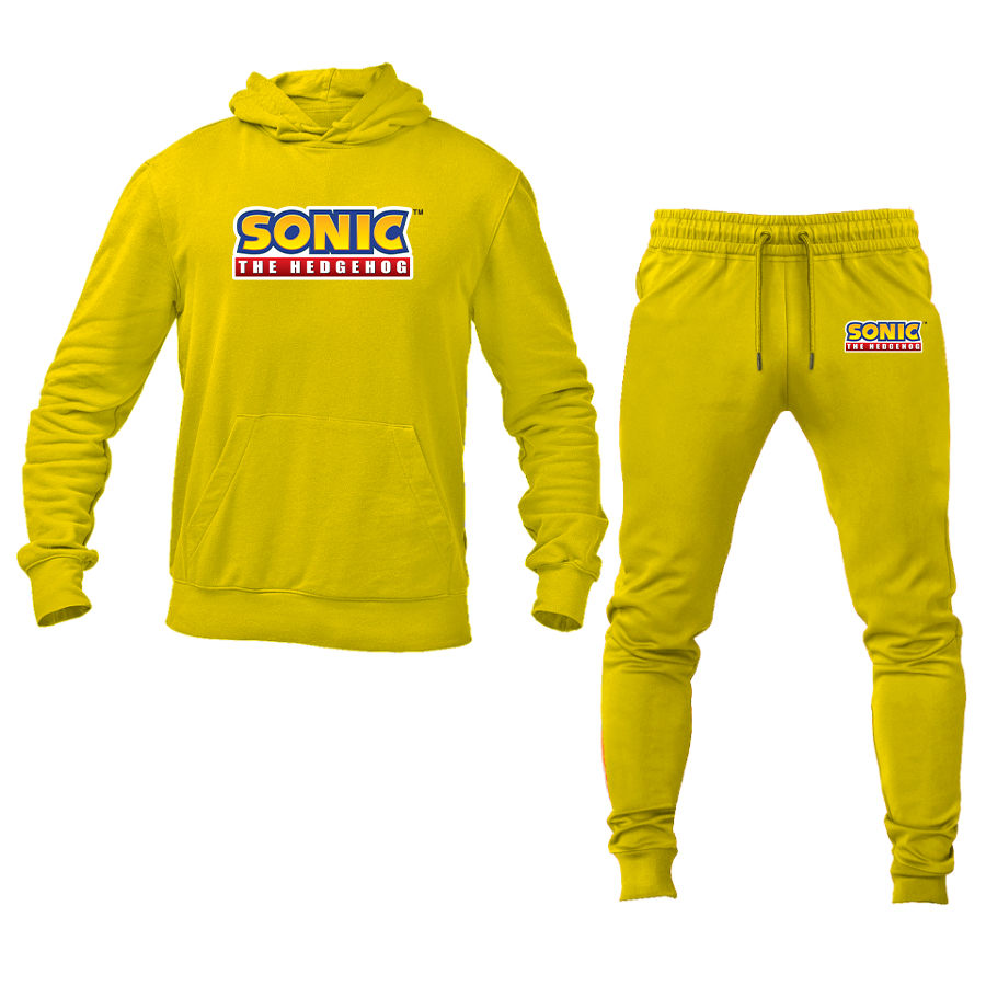 Men's Sonic The Hedgehog Cartoon Hoodie Joggers Set