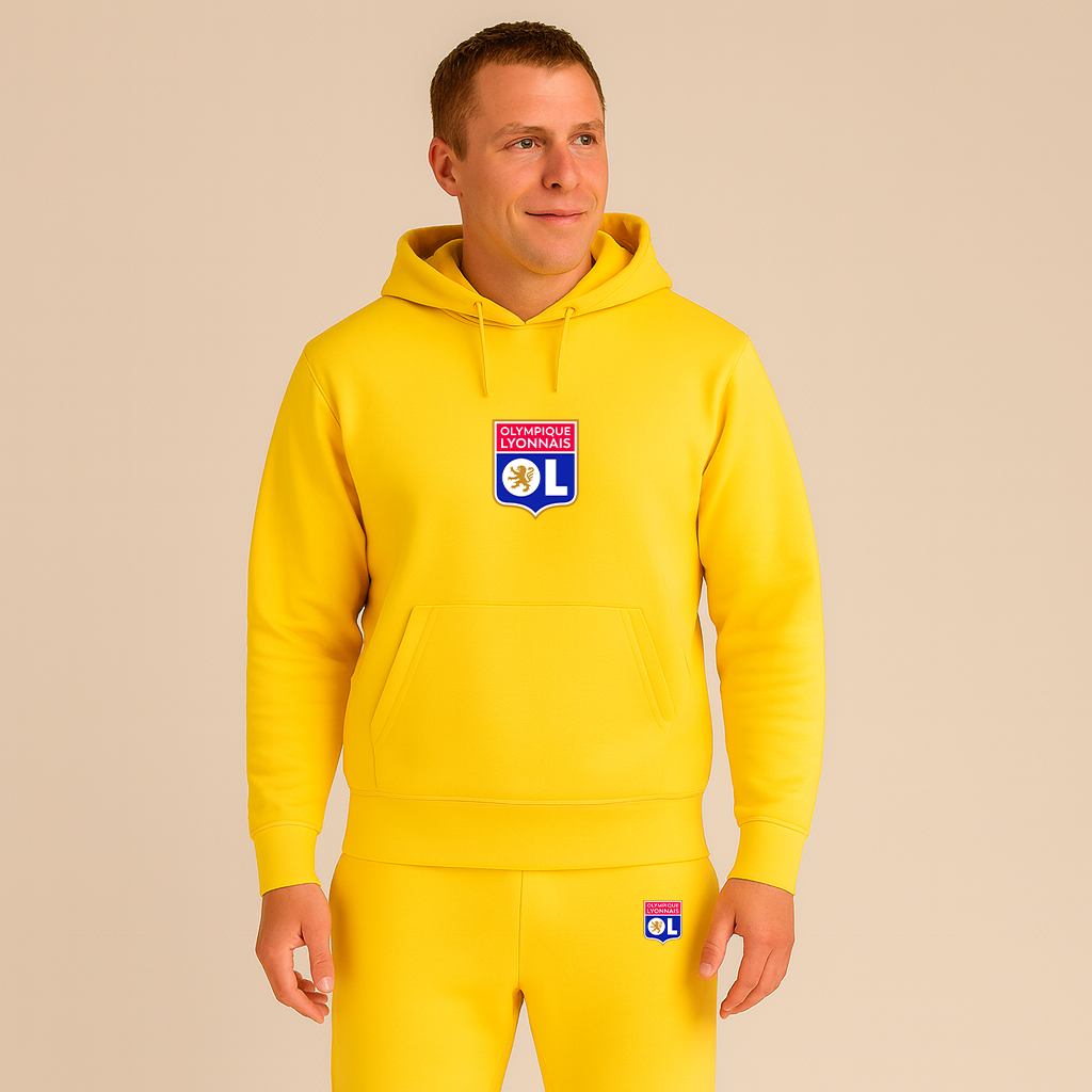 Men's Olympique Lyonnais FC Hoodie Joggers Set