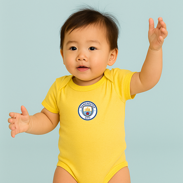 Baby Manchester City Soccer Romper Onesie