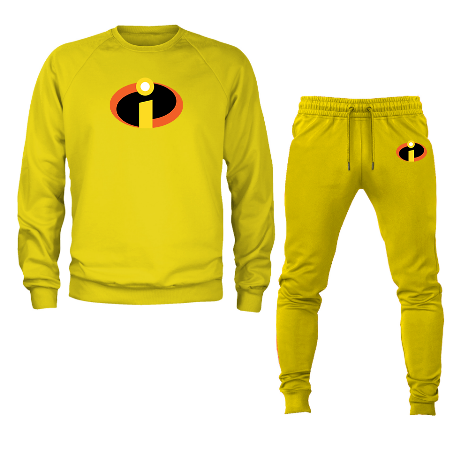 Men's The Incredibles Cartoon Crewneck Sweatshirt Joggers Suit