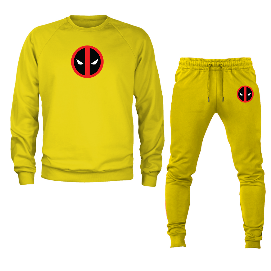 Men's Deadpool Marvel Superhero Crewneck Sweatshirt Joggers Suit